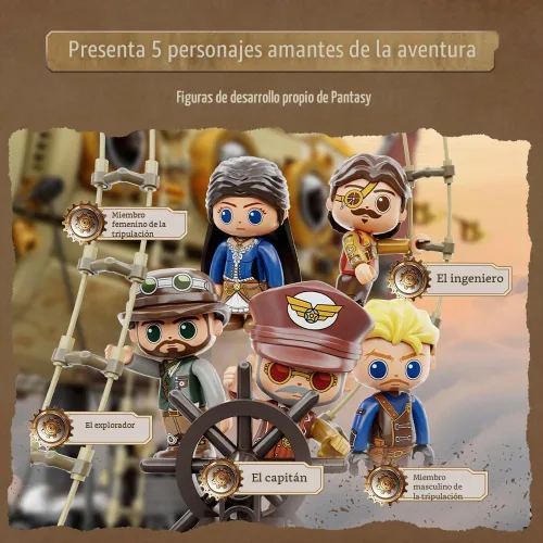 Vista 4 de PANTASY Juego de construcción de dirigible Steampunk para adultos