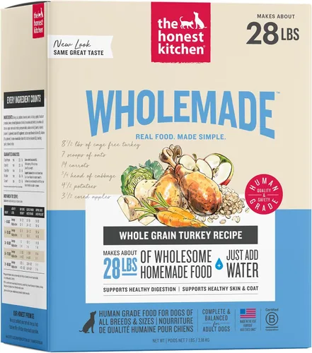 Vista 10 de The Honest Kitchen Receta integral de carne de res integral, alimento deshidratado para perros de grado humano, solo agrega agua, apoya