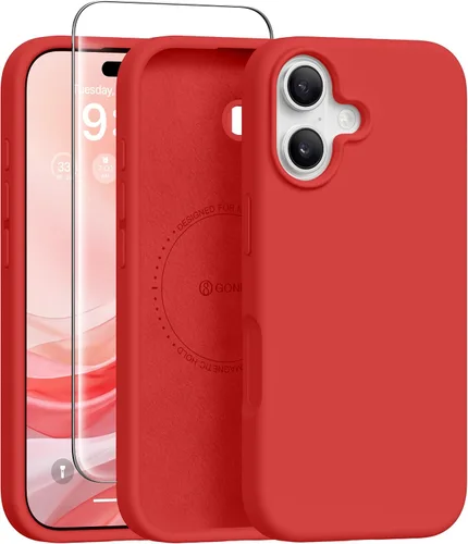 Vista 57 de GONEZ Funda magnética para iPhone 12 Case / 12 Pro Case, compatible con MagSafe, [protector de pantalla + protector de lente de cámara], funda