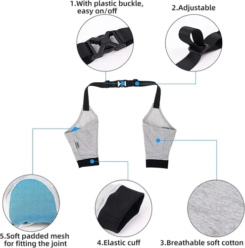 Vista 3 de Coderas para perros, coderas y soporte para el hombro, soporte para la pierna delantera del perro para la rehabilitación de lesiones, cirugía