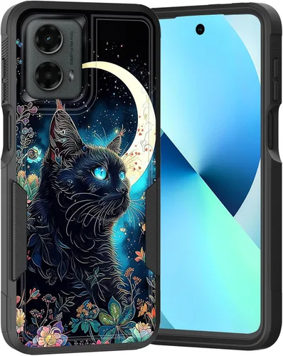 Vista 77 de para Moto G Play 4G 2024, funda de dos capas híbrida resistente y a prueba de golpes, PC duro + silicona suave protectora para Motorola Moto G Play
