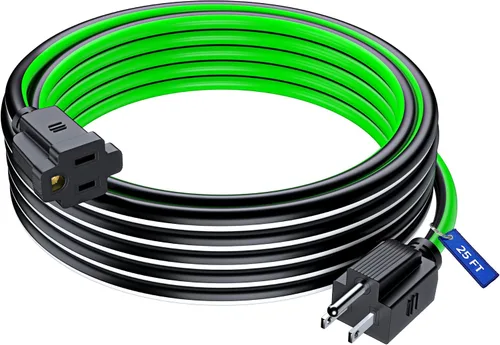 Vista 11 de Maximm Cable de extensión negro y azul de 10 pies, SJTW de 16 AWG