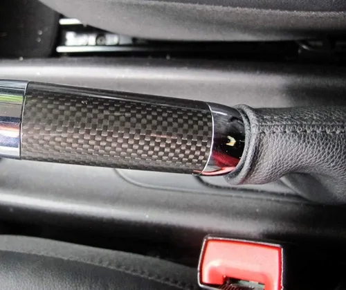 Vista 6 de iJDMTOY Freno de mano de fibra de carbono real negro compatible con Gen1/Gen2 Mini Cooper R50 R52 R53 R55 R56 R57 R58 R59