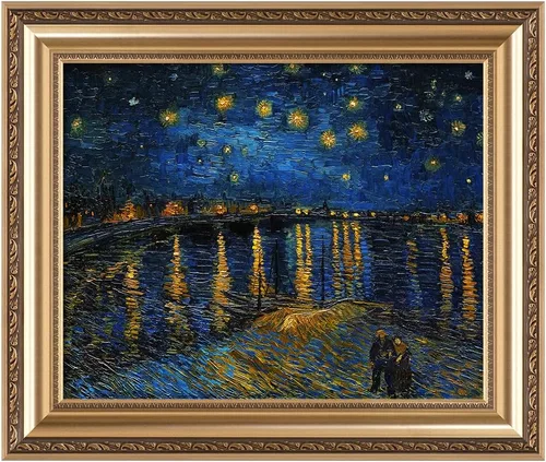 Vista 96 de IPIC - Campo de trigo con cuervos, reproducción artística de Vincent Van Gogh. Lienzo de giclée para decoración del hogar 10#F (20 x 16)