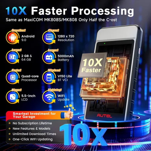 Vista 7 de Autel Escáner MaxiDiag MD906 PRO, 2026 MD906PRO OBD2 Herramienta de diagnóstico automotriz para sistema completo Igual que MD909 PRO, versión Lite.