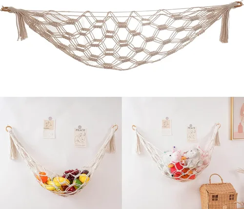 Vista 2 de Stuffed Animal Storage Net Or Hammock for Small Animals Or Plushies Plush Toy Storage Holder Stuffed Animal Or Hammock