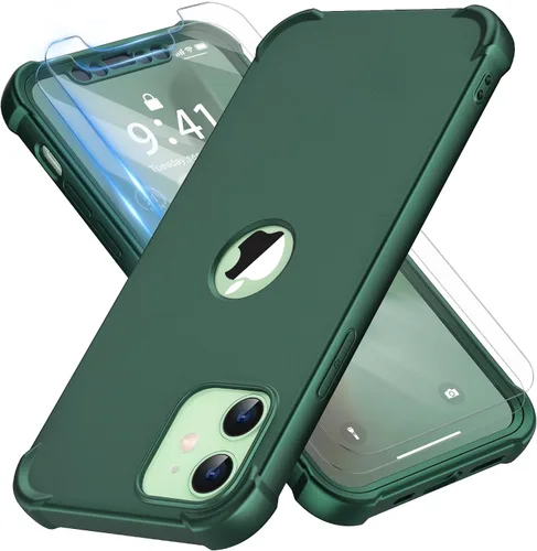 Vista 154 de ORETECH Funda para iPhone 11, con [2 protectores de pantalla de vidrio templado] [prueba de caídas de grado militar de 10 pies]