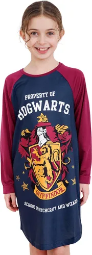 Vista 2 de Harry Potter Camisón Camisones Gryffindor para niñas Camisones y camisas de dormir de manga larga para niñas Hogwarts