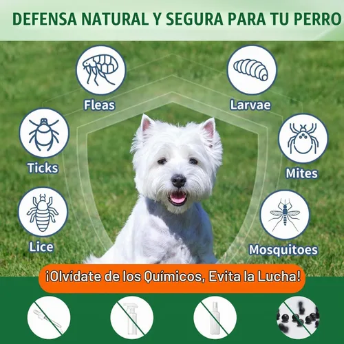 Vista 2 de Prevención natural de pulgas y garrapatas para perros, gotas para tratamiento de pulgas de perro, 2.0 fl oz