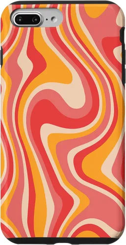Vista 12 de Funda psicodélica para iPhone 16 Retro Groovy Liquid Swirl Hippie 70's 80's