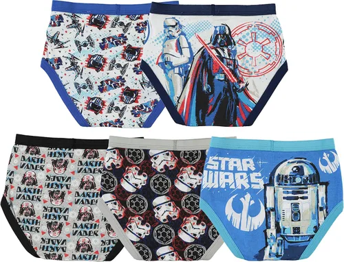 Vista 2 de STAR WARS Boys' Big 100% Combed Cotton Poly-Blend Athletic Boxer Briefs in Sizes 4, 6, 8, 10 and 12