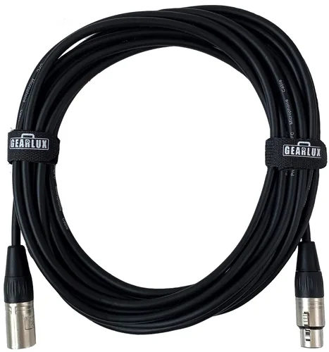 Vista 9 de Gearlux – Cable de micrófono XLR, completamente balanceado, macho a hembra, 25 pies - Paquete de 3