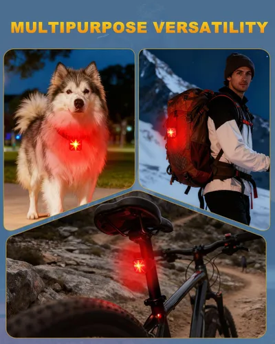 Vista 8 de WSDCAM Luces traseras LED para bicicleta, paquete de 2, luces traseras de Negro