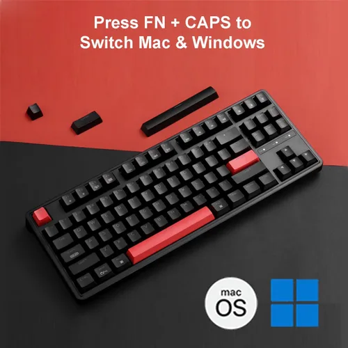 Vista 7 de Keychron C3 Pro QMKVIA - Teclado mecánico personalizado, intercambiable en caliente, programable de 87 teclas, montaje compacto de junta de diseño