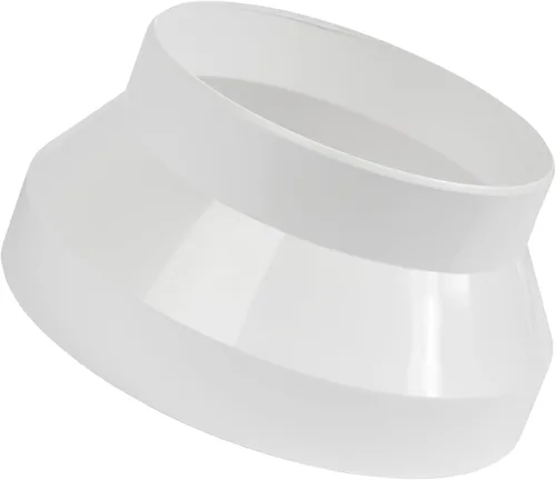 Vista 5 de Reductor/aumentador excéntrico de 5" a 4" - Conecta conductos rectos y flexibles, ventilador o ventilación - HVAC, aplicaciones de calefacción