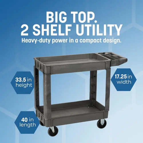 Vista 5 de Carlisle FoodService Products UC401823 - Carrito utilitario o de servicio, capacidad de 500 libras, 40 x 17 x 33 pulgadas (largo x ancho x alto)