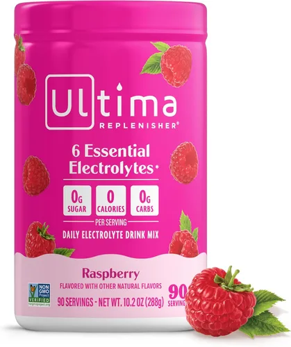 Vista 15 de Ultima Replenisher Mezcla diaria de electrolitos en polvo, sin azúcar, frambuesa azul, 90 porciones, polvo de hidratación con 6 electrolitos