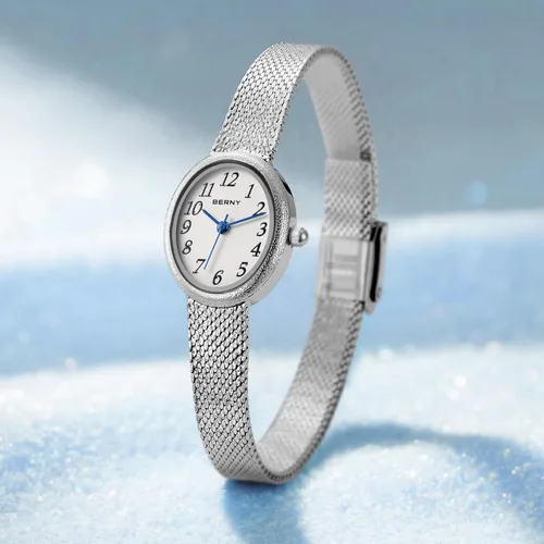 Vista 7 de BERNY Relojes dorados vintage para mujer, reloj de pulsera delicado para mujer