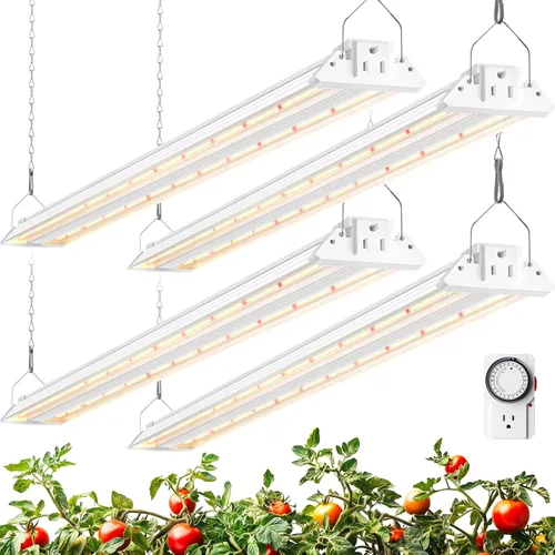 Vista 18 de Barrina TX-S60 Luz de crecimiento de 4 pies para plantas de interior, 240W (4 x 60W, equivalente a 1680W), alto PPFD, espectro completo con LEDs