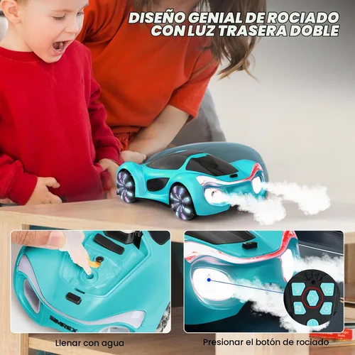 Vista 6 de SIMREX Auto de control remoto con detección de gestos con base de carga, juguete de auto de acrobacias a control remoto giratorio de 360°, tiempo