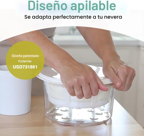 Vista 4 de Euro Cuisine GY50 - Máquina para hacer yogur griego con cesta de malla ultrafina, sin BPA, colador de yogur griego patentado para yogur griego