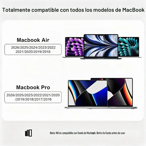 Vista 2 de Hub USB C, adaptador USB 8 en 2 Thunderbolt 4 HDMI para MacBook Air/Pro M1