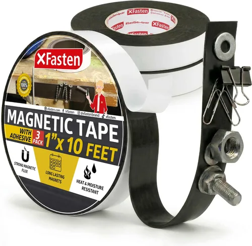 Vista 9 de Cinta magnética flexible Xfasten, 1 pulgada x 10 pies