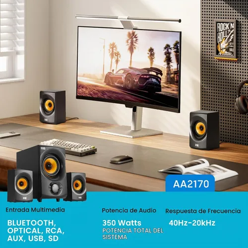 Vista 2 de Sistema de altavoces Bluetooth 2.1 de audio acústico