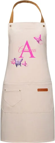 Vista 5 de DIY Custom Name & Initial Kitchen Apron for Men & Women