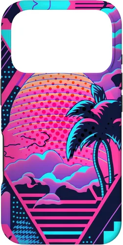 Vista 30 de iPhone 16 Retro Vaporwave Vibes - Funda para amantes de la nostalgia de la música de los años 90