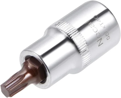 Vista 10 de uxcell Longitud del acero 180.4 ft m del zócalo S2 de la broca Torx de la impulsión de 1/2 pulgada T25