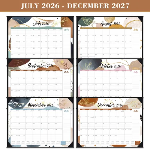 Vista 5 de Calendario de Escritorio 2026 - Calendario de Escritorio Grande 2026 de 22'' x 17'', Enero 2026 - Diciembre 2026, Calendario de 12 Meses 2026