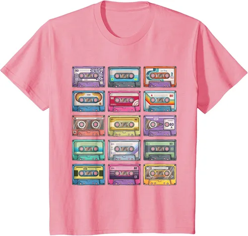 Vista 28 de Vintage Cassette Tapes Collection 80's 90's Music Mixtape T-Shirt Asphalt Grey