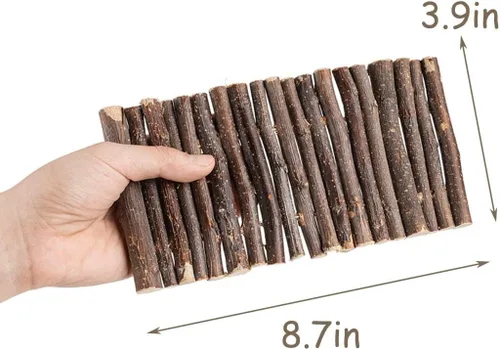 Vista 2 de Hamiledyi 4 piezas de puente de hámster de madera puente de juguete para ratas escalera de túnel de madera natural, accesorios para masticar