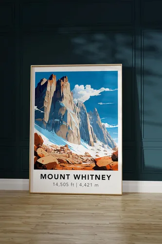 Vista 5 de Póster de Mount Whitney con impresión de California Mount Whitney para pared, póster de viaje de Mount Whitney #2