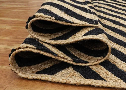 Vista 35 de Natural Jute Collection - Alfombra rectangular de 2 x 3 pies, alfombra de yute trenzada a cuadros multicolor de 0.27 pulgadas de grosor, ideal