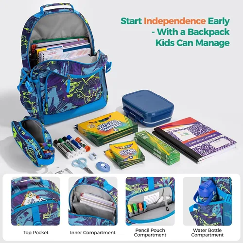 Vista 4 de Mochila Choco Mocha de 17 pulgadas para niños de escuela primaria, 17 pulg., Viajar