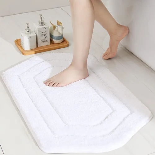 Vista 14 de COSY HOMEER Alfombras de Baño Extra Gruesas para Baño - Juegos de Alfombras Antideslizantes de Lino de Baño Suave Felpa 100% Poliéster Fuerte Sala