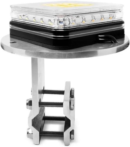 Vista 4 de Pro LED MS75AC Clase 1, Luz de Advertencia LED Mini Ámbar/Blanca con Juego de Soporte de Montaje de Espejo de Aluminio