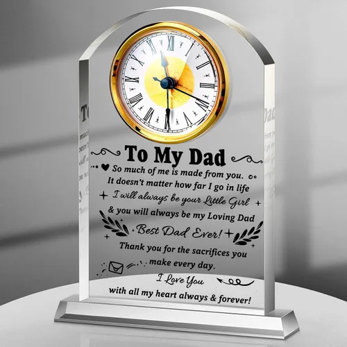 Vista 9 de Regalos de jefe para hombres, reloj de acrílico, el mejor regalo para hombres y mujeres, reloj de agradecimiento para líderes de oficina, gerente