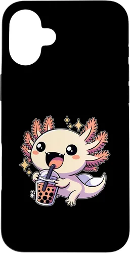 Vista 22 de Funda de té de burbujas japonesa para iPhone 11 Pro Max Kawaii axolotl Boba