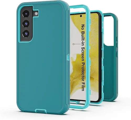 Vista 24 de Funda protectora resistente para Galaxy S23 5G, funda protectora resistente con [3 en 1] Cubierta de protección de goma resistente a prueba
