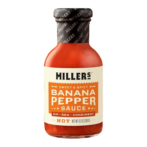 Vista 13 de Miller's Banana Pepper Habanero - Salsa picante picante de plátano y pimienta, el mejor uso para carnes a la parrilla, barbacoa y alitas de pollo