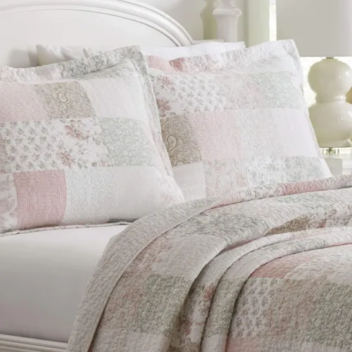 Vista 9 de Laura Ashley - Juego de edredón individual, ropa de cama reversible de algodón con funda a juego, decoración del hogar inspirada en parches