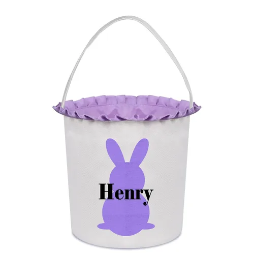 Vista 9 de Cestas de Pascua personalizadas para niños, cesta de caza de huevos de Pascua, bolsas de cesta de Pascua personalizadas, regalos de Pascua para verde