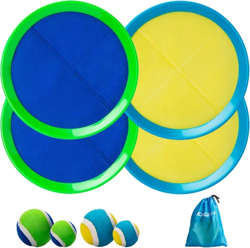 Vista 17 de Juego de Pelota de Lanzar y Atrapar y Pelota de Paleta, Juegos al Aire Libre para Juguetes de Niños, Juegos Familiares de Navidad, Juego de Playa