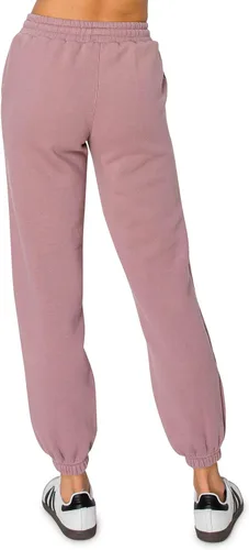 Vista 25 de Cali1850 Pantalón deportivo Cloud Nine Fleece para mujer, cintura alta, ajuste holgado, dos bolsillos, cintura elástica con cordón