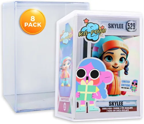 Vista 10 de 1 Estuche de protección de plástico duro transparente premium para figuras Funko Pop de 4 pulgadas, hecho en EE. UU., Estuches de exhibición