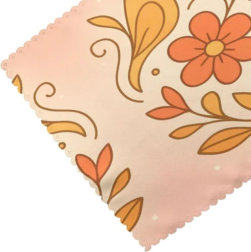 Vista 5 de Rectangular Placemats Set of 4, Heat Resistant Abstract Flowers Printed Kitchen Dining Table Mats