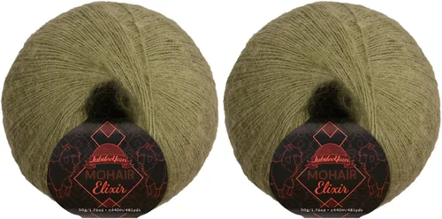 Vista 8 de JubileeYarn Mohair Elixir Yarn - 50g/Skein Baby Wool Blend - Cosmopolitan - 1 Skein